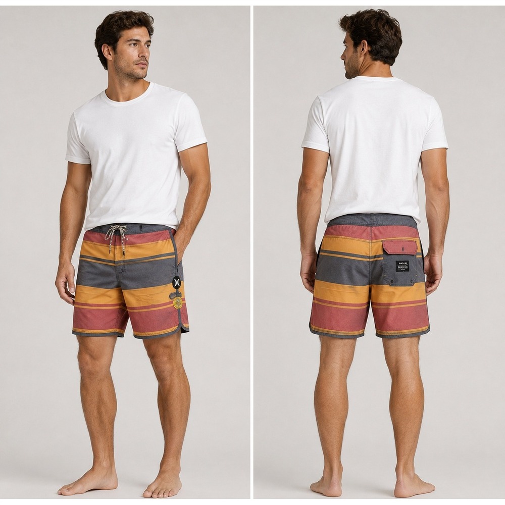 Hurley Pendleton Board Shorts Mens 34 Yellowstone National Park Striped